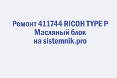 Ремонт 411744 RICOH TYPE P Масляный блок