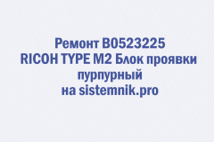 Ремонт B0523225 RICOH TYPE M2 Блок проявки пурпурный