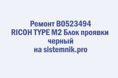 Ремонт B0523494 RICOH TYPE M2 Блок проявки черный
