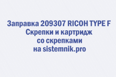 Заправка 209307 RICOH TYPE F Скрепки и картридж со скрепками