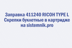 Заправка 411240 RICOH TYPE L Скрепки буклетные в картридже