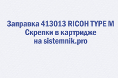 Заправка 413013 RICOH TYPE M Скрепки в картридже