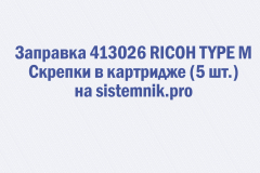 Заправка 413026 RICOH TYPE M Скрепки в картридже (5 шт.)