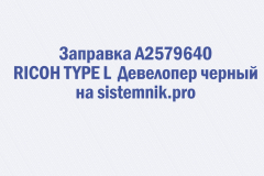 Заправка A2579640 RICOH TYPE L  Девелопер черный