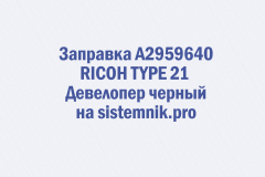 Заправка A2959640 RICOH TYPE 21 Девелопер черный