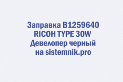 Заправка B1259640 RICOH TYPE 30W Девелопер черный