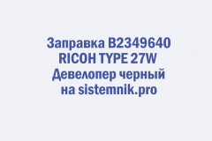 Заправка B2349640 RICOH TYPE 27W Девелопер черный