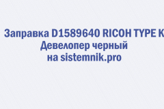 Заправка D1589640 RICOH TYPE K Девелопер черный