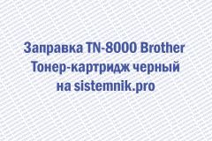 Заправка TN-8000 Brother Тонер-картридж черный