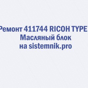 Ремонт 411744 RICOH TYPE P Масляный блок
