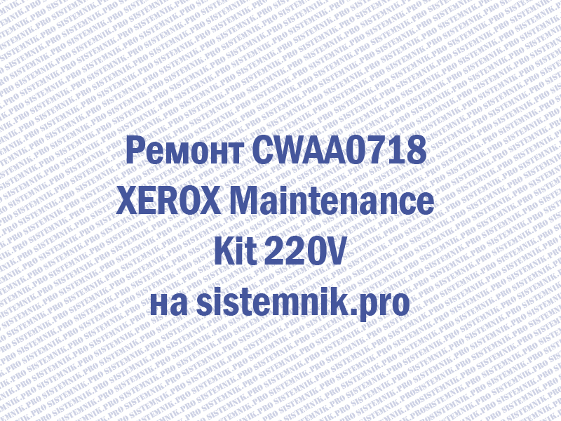 Ремонт CWAA0718 XEROX Maintenance Kit 220V