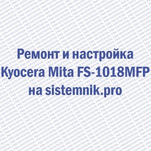 Ремонт принтера Kyocera Mita FS-1018MFP