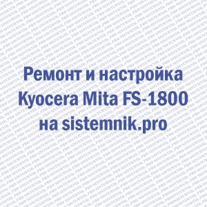 Ремонт принтера Kyocera Mita FS-1800