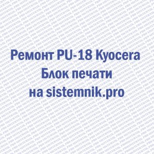 Ремонт PU-18 Kyocera Блок печати