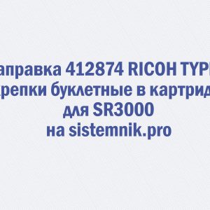 Заправка 412874 RICOH TYPE S Скрепки буклетные в картридже для SR3000