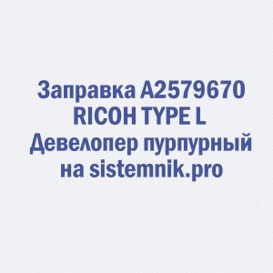 Заправка A2579670 RICOH TYPE L Девелопер пурпурный
