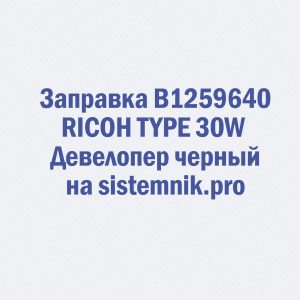 Заправка B1259640 RICOH TYPE 30W Девелопер черный