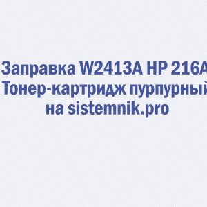 Заправка W2413A HP 216A Тонер-картридж пурпурный